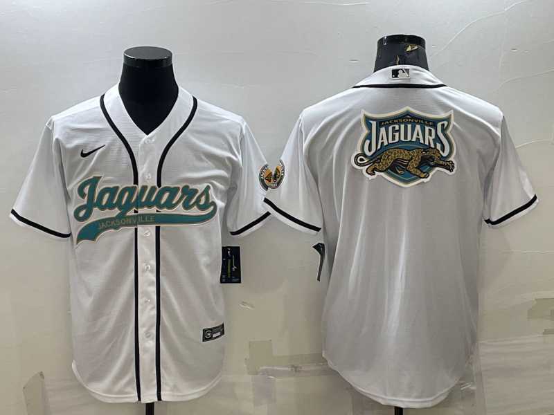 Men's Jacksonville Jaguars White Team Big Logo With Patch Cool Base Stitched Baseball Jersey,We sell and wholesale Men's Jacksonville Jaguars White Team Big Logo With Patch Cool Base Stitched Baseball Jersey on line form chian!
